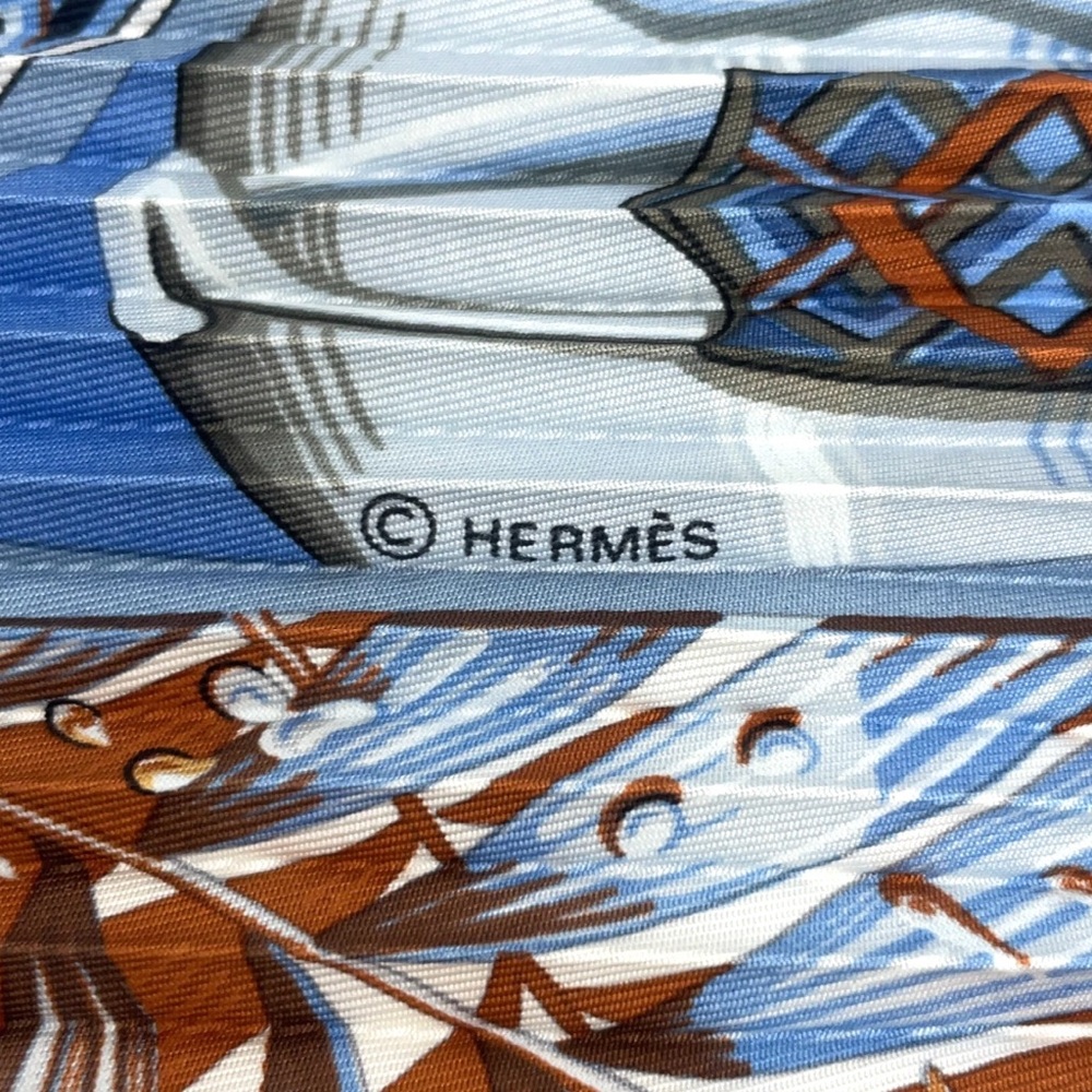 Hermes Au Son du Tam Tam scarf plissé - Picture 5 of 8